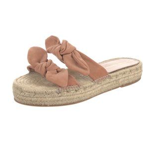 LOEFFLER RANDALL Colorblock Pattern Bow Accents Espadrilles